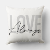 モダン,シンプル，都市タイポグラフィ"常に愛" クッション (裏面)