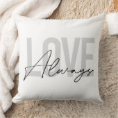 モダン,シンプル，都市タイポグラフィ"常に愛" クッション (ブランケット)
