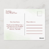 モダン シンプル 野球 誕生日 水彩 ポストカード (裏面)