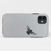 モダン シンプル 黒白 鳥 ハト 飛ぶ 写真 Case-Mate iPhoneケース (裏面(横))