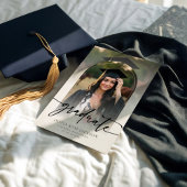 モダン シンプル 2 フォト 卒業 招待状