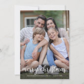 モダン シンプル 2 枚の写真のクリスマス カード (正面)