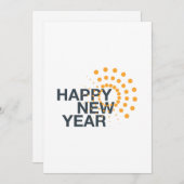 モダン,シンプル, "Happy New Year"の都市デザイン シーズンカード (正面/裏面)