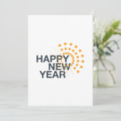 モダン,シンプル, "Happy New Year"の都市デザイン シーズンカード (スタンド正面)