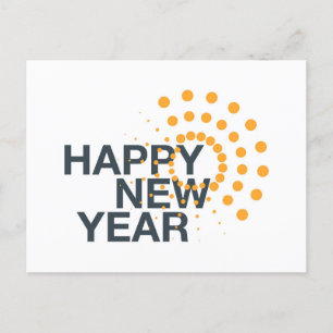 モダン,シンプル, "Happy New Year"の都市デザイン シーズンポストカード
