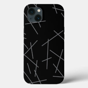 モダン,シンプル, messy,トレンディーグラフィック線パターン iPhone 13ケース