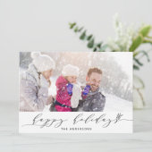 モダン&シンプルHappy Holidaysフォトカード シーズンカード (スタンド正面)