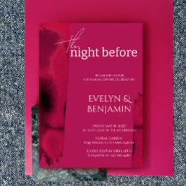 モダン,シンプルVivaマゼンタリハーサルディナー 招待状