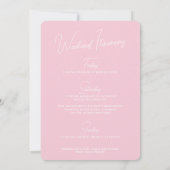 モダン シーズ タイング ザ ノット ボウ バチェロレッテパーティー 招待状 (裏面)