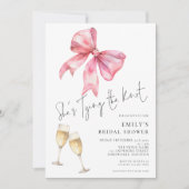 モダン シー イズ タイング ザ ノット ブライズ シャワー 招待状 (正面)