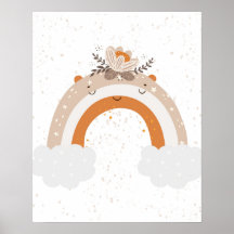 モダン スカンディ キュート レインボー フラワー ベビー部屋