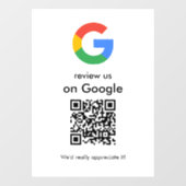 モダン スキャンしてレビュー Google QRコード ビジネスサイン ウィンドウサイン (シート)