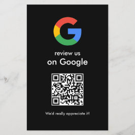 モダン スキャンしてレビュー Google QRコード ビジネスサイン チラシ