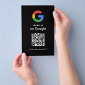 モダン スキャンしてレビュー Google QRコード ビジネスサイン チラシ (ハンドル)