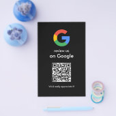 モダン スキャンしてレビュー Google QRコード ビジネスサイン チラシ (シングル)
