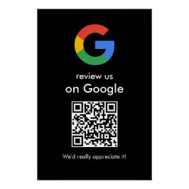 モダン スキャンしてレビュー Google QRコード ビジネスサイン ポスター