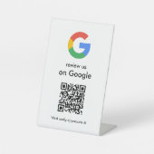 モダン スキャンしてレビュー Google QRコード ビジネスサイン 台座サイン (正面)
