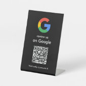 モダン スキャンしてレビュー Google QRコード ビジネスサイン 台座サイン (正面)