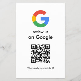 モダン スキャンでレビュー Google QRコード ビジネスサイン チラシ