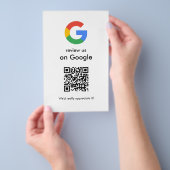 モダン スキャンでレビュー Google QRコード ビジネスサイン チラシ (ハンドル)