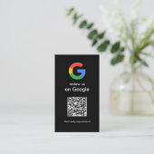モダン スキャンでレビュー Google QRコード ビジネスサイン 名刺 (スタンド正面)