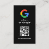 モダン スキャンでレビュー Google QRコード ビジネスサイン 名刺 (正面)
