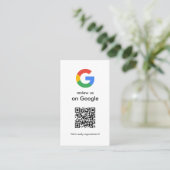 モダン スキャンでレビュー Google QRコード ビジネスサイン 名刺 (スタンド正面)