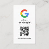 モダン スキャンでレビュー Google QRコード ビジネスサイン 名刺 (正面)