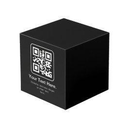モダン スキャン可能 QRコード | 黒 白 グレー フォトキューブ