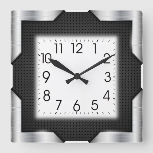 モダン スクエア壁時計 (正面)