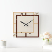 モダン スクエア壁時計 (ホーム)