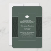 モダン |スクリプトエレガントミントグリーン1フォトグラード 案内状 (裏面)