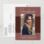 モダン |スクリプトエレガントTerracotta 1フォトグラード ポストカード (正面/裏面)