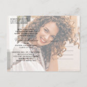 モダン |スクリプトエレガントTerracotta Red 2の写真 ポストカード (裏面)