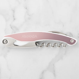 モダン スクリプト ピンク オンブレ ブライズメイド プラン ソムリエナイフ