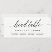 モダン スクリプト 席次表カード 招待状 (正面)