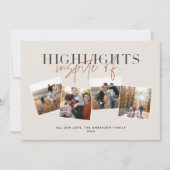 モダン、スクリプミニマルトタイポグラフィのハイライト シーズンカード (正面)