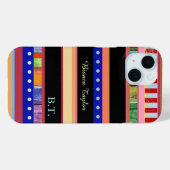 モダン&スタイリッシュストライプ名前を追加するには Case-Mate iPhoneケース (裏面 (横))