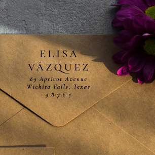 モダン&スタイリッシュタイポグラフィカスタム差出人住所 ラバースタンプ