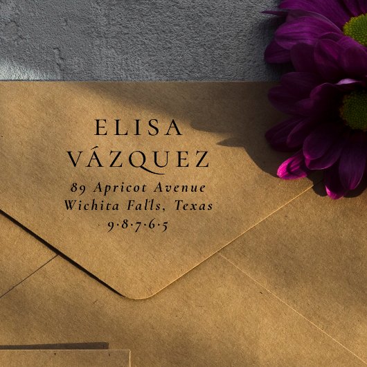 モダン&スタイリッシュタイポグラフィカスタム差出人住所 ラバースタンプ