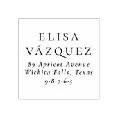 モダン&スタイリッシュタイポグラフィカスタム差出人住所 ラバースタンプ (インプリント)