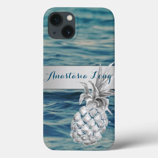 モダン、スタイリッシュビーチ、参照、パイナップル Case-Mate iPhoneケース (裏面)
