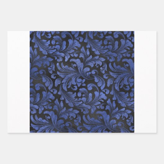 モダン,スタイリッシュフェスティバル,ダークブルー格子模様 ラッピングペーパーシート (正面3)