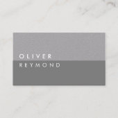 モダン&スタイリッシュプロフェッショナルグレー 名刺 (正面)