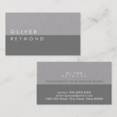 モダン&スタイリッシュプロフェッショナルグレー 名刺 (正面/裏面)