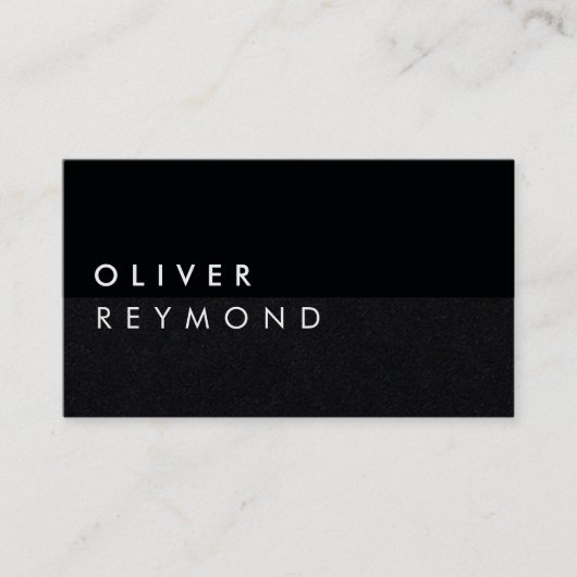 モダン&スタイリッシュプロフェッショナルブラック・オン・ブラック 名刺 (正面)