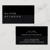モダン&スタイリッシュプロフェッショナルブラック・オン・ブラック 名刺 (正面/裏面)