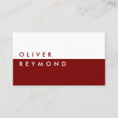 モダン&スタイリッシュプロフェッショナル半暗赤色 名刺 (正面)