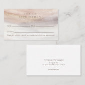 モダン、スタイリッシュ水色アポイントメントカード 予約カード (正面/裏面)