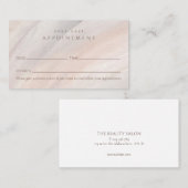 モダン、スタイリッシュ水色アポイントメントカード 予約カード (正面/裏面)